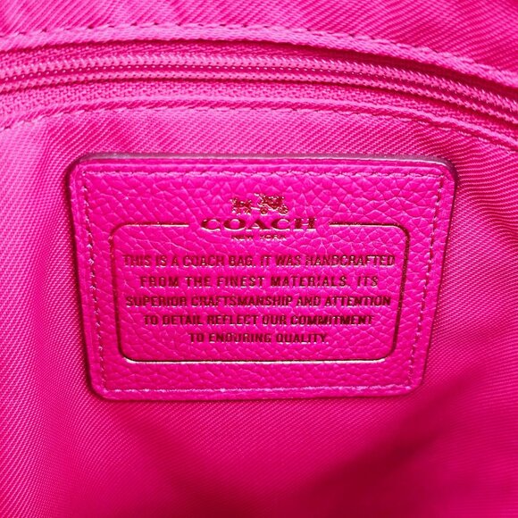 Coach Whiplash Mini Duffel Bag Hot Pink Gold Metallic Stitching Crossbody Strap - Picture 2 of 13